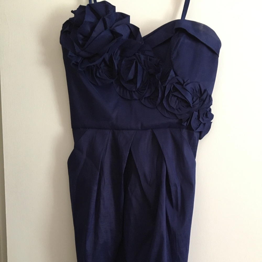 Strapless Dress with Floral Design